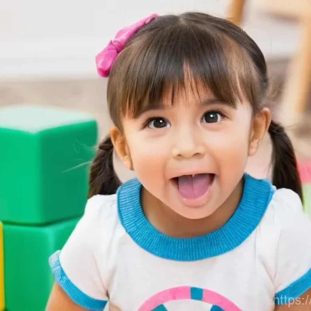 발음 교정 놀이 활동 - **Playful Articulation "Tongue Traveler"**
    A cheerful and expressive 5-year-old girl, with brigh...